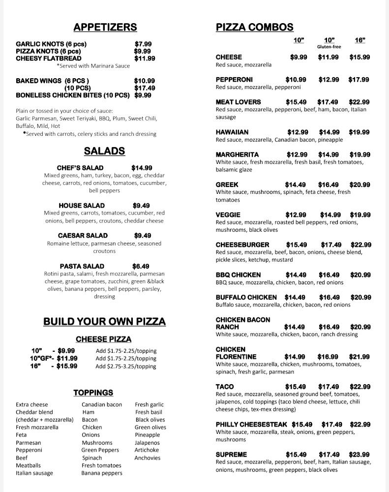 The Pizza Stone Menu image 1